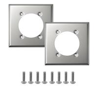 Uxsjakjsd For HBL9450A 14-50R Compatible 2-Pack Metal Outlet Covers Wall Plate Mounting Hardware(2.48" Hole) Screw