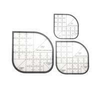 Uxsjakjsd Herramienta de Corte de Esquinas Curvas, Regla de Acolchado de Patchwork Acrílico, Regla de Costura, Plantilla de Acolchado