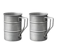 Uxsjakjsd Jarra de Cerveza de Metal Estilo Rústico, Fabricada en Acero Inoxidable 304 con Asa. Jarra de Metal Vintage.