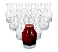 Uxsjakjsd Jarra de Vino de Vidrio, Jarra Pequeña de 177 Ml para Vino, Degustación y Champán, Decantador de Vino de Vidrio para Servir Individualmente (12 Unidades)