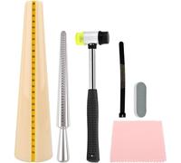 Uxsjakjsd Juego de Mandriles para Pulseras - Mandril Redondo Graduado de Acero Inoxidable, Ideal para la Creación de Pulseras y Joyas (DIY)