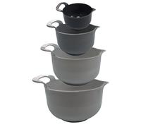 Uxsjakjsd Juego de Tazones para Mezclar, y Portátil, de Cuatro Piezas, para Ensalada, para Frutas y Verduras, para la Cocina y para Frutos Secos.