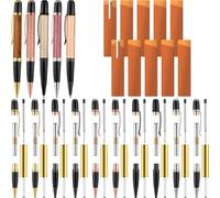 Uxsjakjsd Kit de 10 Piezas para Hacer Bolígrafos. Incluye 10 Bolígrafos para Tornear Madera y 10 Fundas Elegantes para Hacer Bolígrafos Tú Mismo. Regalo para Aula, Profesor y el Estudiante.