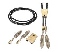 Uxsjakjsd Kit de Accesorios para Encontrar Corbatas de Bolo. Incluye Cierres Deslizantes y 1 Yarda de Cordón de Negro para Proyectos de Bricolaje.