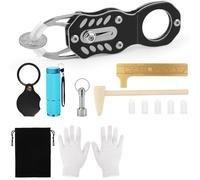 Uxsjakjsd Kit de Comprobación de Monedas de Plata, CoinTester para Pruebas de Resonancia y Comparación de Tamaño, Lupa/Martillo/.