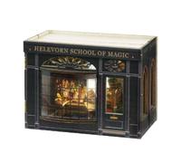 Uxsjakjsd Kit de Rincón de Libros DIY con Rompecabezas 3D, Modelo de Construcción, Estantería de Madera, Sujetalibros, Juguete, Regalo de Cumpleaños, Navidad y Halloween MINI-110