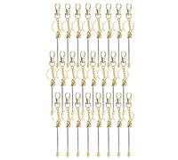 Uxsjakjsd Kit para Hacer Llaveros con Cuentas, 24 Piezas, Barras para Llaveros con Cuentas, Llaveros en, Artículo para Manualidades, Creación de Joyas, Dorado