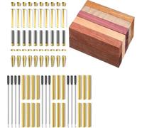 Uxsjakjsd Kits de Bolígrafos para Torneado de Madera, Paquete de 10, 20 Piezas en para Torneado de Madera, Herramientas para Hacer Bolígrafos, Bolígrafo Delgado para Bricolaje, Cobre