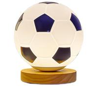 Uxsjakjsd Lámpara de Noche de Fútbol con USB LED Circular de Madera Maciza y Vidrio, Pequeña Lámpara de Mesa para Dormitorio, Estudio, Decoración, Iluminación A.