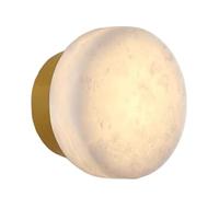 Uxsjakjsd Lámpara de Pared Redonda de Mármol Natural, Estilo Nórdico Moderno, LED, para Sala de Estar, Dormitorio, Pasillo, B