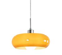 Uxsjakjsd Lámparas Colgantes de Cristal Vintage para Restaurante, Bar, Sala de Estar, Cocina, Dormitorio, Iluminación de Techo, Iluminación LED de Interior, Color Naranja.