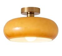 Uxsjakjsd Lámparas Colgantes de Cristal Vintage para Restaurante, Bar, Sala de Estar, Cocina, Dormitorio, Iluminación de Techo LED para Interiores, Color Naranja.