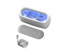 Uxsjakjsd Limpiador de Gafas Multifuncional con Luz Azul, Limpieza de Joyas, Luz Azul, Limpieza de Suciedad 360°, USB, Totalmente Automático