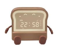 Uxsjakjsd Luz de Noche Toast, Despertador Digital, Lámpara de Noche, Temporizador de Cuenta Atrás, Lámpara de Apagado Automático, Reloj de Dormitorio