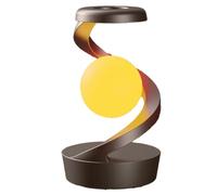 Uxsjakjsd Luz LED Giratoria de 360° con Cargador Inalámbrico, Recargable e Inalámbrica, Color Gris.