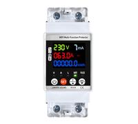Uxsjakjsd Medidor de Energía Inteligente Tuya WiFi, Multifunción, Protector de Reconexión Automática, Disyuntor, Protección Fugas de Voltaje y Corriente.