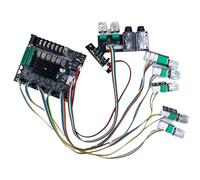 Uxsjakjsd Micrófono y Equipo de Audio KTV Tipo Cable -MT21S, Placa Amplificadora Bluetooth de 2.1 Canales, 50 + 50 + 100 W