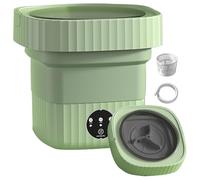 Uxsjakjsd Mini Lavadora de 6 L con Cesto de Drenaje, Lavadora Plegable para Apartamentos, Dormitorios, Viajes, Limpieza Profunda de Ropa Interior, Enchufe UE C