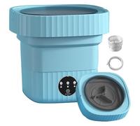 Uxsjakjsd Mini Lavadora de 6 L con Cesto de Drenaje, Lavadora Plegable para Apartamentos, Dormitorios, Viajes, Limpieza Profunda de Ropa Interior, Enchufe D