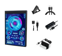 Uxsjakjsd Monitor LCD IPS de 3,5 Pulgadas con Interfaz Tipo C, Pantalla Secundaria USB para Computadora, CPU, GPU, RAM, HDD, Datos AIDA64, Prueba con Concentrador USB A