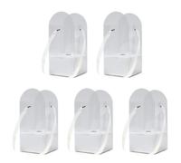 Uxsjakjsd Multifunctional PVC Gift Bag Transparent Tote Bag Wedding Birthday Party Thanksgiving Day Valentine's Day 5pcs