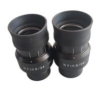 Uxsjakjsd Oculares de Campo Amplio WF10X-24 mm WF10X/24 mm para Microscopio Estereoscópico Binocular y Trinocular, Interfaz de Instalación de 30 mm.