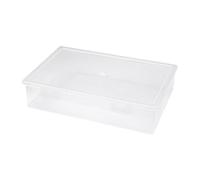 Uxsjakjsd Organizador de Archivos de Plástico, Caja de Almacenamiento Cuadrada Transparente, Caja de Almacenamiento A4, Caja de Almacenamiento de Archivos M