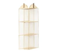 Uxsjakjsd Organizador de Bolsas Colgantes Ecológico - Solución de Almacenamiento Transparente y A Prueba de Polvo para Armarios. Bolsa de Almacenamiento Caqui de 3