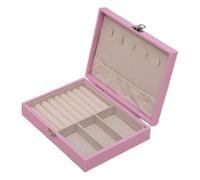 Uxsjakjsd Organizador de Joyas de 2 Piezas: Estuche Portátil para Collares, Aretes, Anillos y Accesorios, Color Rosa.