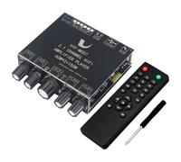 Uxsjakjsd Placa Amplificadora de Potencia Bluetooth 5.3 con Subwoofer de 2 X 60 W + 150 W, Tarjeta de Sonido USB, Ecualizador de Audio de 2.1 Canales, Módulo Amplificador Clase D A