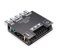 Uxsjakjsd Placa Amplificadora de Subwoofer Bluetooth 5.0 de 2.1 Canales, 50 W X 2 + 100 W de Potencia, Placa Amplificadora de Audio Estéreo, Amplificador de Graves Auxiliar.