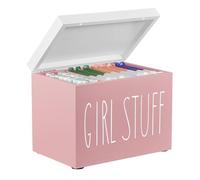 Uxsjakjsd Porta Tampones para BañO, Organizador de Productos Femeninos, Estuche Organizador de Toallas Sanitarias con Tapa Abatible, Organizador de Tampones Week, Color Rosa.