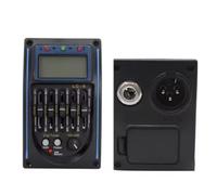 Uxsjakjsd Preamplificador de 5 Bandas para Guitarra Acústica Prener LC5, Sintonizador LCD, Ecualizador Piezoeléctrico