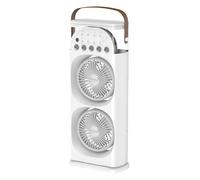 Uxsjakjsd Pulverizador de Cinco Orificios con Humidificación de Doble Ventilador, Sin Escobillas, Carga Directa por Enchufe, Múltiples Velocidades, Luces de Colores y Gran Capacidad.