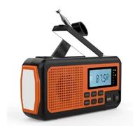 Uxsjakjsd Radio de Emergencia con Batería Externa de 4000 MAh, Radio Solar de Manivela, Alerta Am/FM/NOAA, Radio Meteorológica Portátil, Alarma SOS.