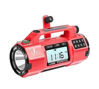 Uxsjakjsd Radio de Emergencia Multifunción HRD908 con Bandas Am/FM/SW/, Linterna Grande, Altavoz Grande y Generador de Manivela.