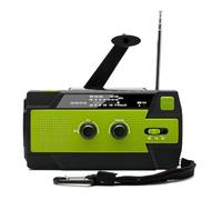 Uxsjakjsd Radio Meteorológica de Emergencia, Carga Solar, 3 Linternas LED, Lámpara de Lectura de Inducción LED, Alarma SOS, Recargable.