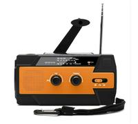 Uxsjakjsd Radio Meteorológica de Emergencia FM/Am, Carga Solar de 4000 MAh, Linterna, Lámpara de Lectura LED, Alarma SOS, Recargable.