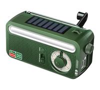 Uxsjakjsd Radio Meteorológica Solar con Manivela, Linterna para Exteriores, Panel Solar, Banco de Energía, Radio de Emergencia Am/FM/NOAA, Herramienta de Supervivencia.
