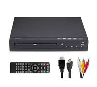 Uxsjakjsd Reproductor de DVD M238 HD 1080P con Control Remoto, Compatible con USB, MP3, MP4, Reproductor de DVD Doméstico para TV, Proyectores, Enchufe Europeo.