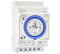 Uxsjakjsd Temporizador Mecánico CNC SUL181d para Instalación en Riel de Relé Temporizador, CA 110-230 V, Interruptor de Control de Tiempo Industrial de 24 Horas.