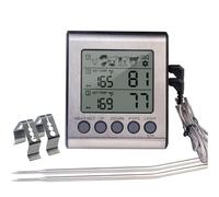 Uxsjakjsd Termómetro Digital para Carne de Exterior con Doble Sonda para Cocinar en Barbacoa y Horno con Pantalla LCD Grande para Cocina.