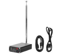 Uxsjakjsd Transmisor FM de 0,5 W con Pantalla Digital y Alcance de 2000 Metros, Transmisión Estéreo de 76-108 MHz, Equipo de Radio Portátil.