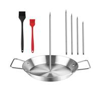Uxsjakjsd Vertical para Parrilla y Horno - de Acero Inoxidable Al Pastor con Bandeja para Gyro, 5 Puntas Ajustables (15-35 cm)