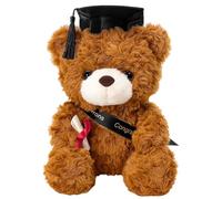 UxuoQxa Oso de graduación, regalos perfectos para él y him, oso de peluche marrón oscuro para la graduación universitaria, regalo de graduación único con valor emocional
