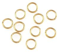 UXvohkudg Stainless Steel Open Jump Rings | Gold/Steel Multiple Sizes for DIY Necklace Bracelet Jewelry Making