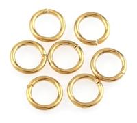 UXvohkudg Stainless Steel Open Jump Rings | Gold/Steel Multiple Sizes for DIY Necklace Bracelet Jewelry Making