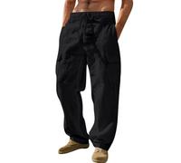 uxxnjfg Pantalón Cargo Hombre Trekking Chinos Trabajo Pantalon Tacticos Senderismo Tallas Grandes Pantalones con Bolsillos Militar Ropa Deportiva Hombre Oferta Flash Negro M