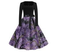 uxxnjfg Vestido Gotico Mujer Princesa Adulto Vestidos De Fiesta Mujer Elegantes Carnaval Talla Grande Vestidos Disfraces Halloween Mujer Calabaza Gotico - Mis Pedidos Realizados(Púrpura,4XL)