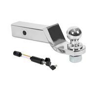 UYCHYTQR Cubierta Gancho Remolque Brazo Remolque Bola Enganche 2 Pulgadas 6000 Lbs con Pasador Bloqueo Fijo 5cmx5cm Brazo Tubo Boca Cuadrada Remolque Automóvil Cubierta Gancho Remolque(Plata)